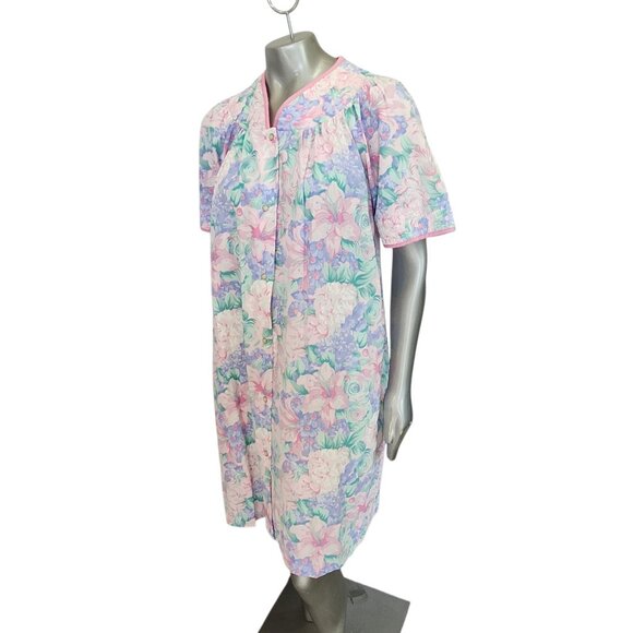 Vintage Kelly Reed Women's Size Small House Dress Mumu Snaps Pockets Floral NWOT - Picture 3 of 13